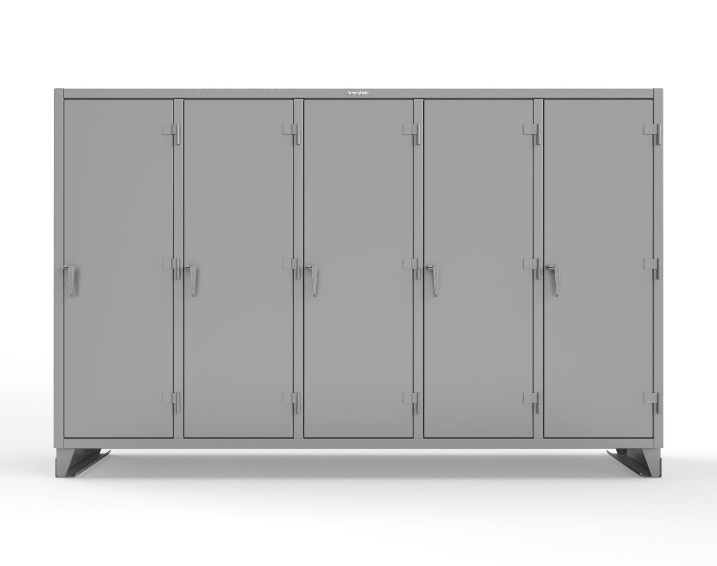 Extreme Duty 12 GA Multi-Shift Cabinet with 25 Shelves - 122 In. W x 24 In. D x 78 In. H - 106-MS-2425-7037