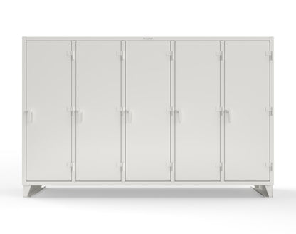 Extreme Duty 12 GA Multi-Shift Cabinet with 25 Shelves - 122 In. W x 24 In. D x 78 In. H - 106-MS-2425-9003