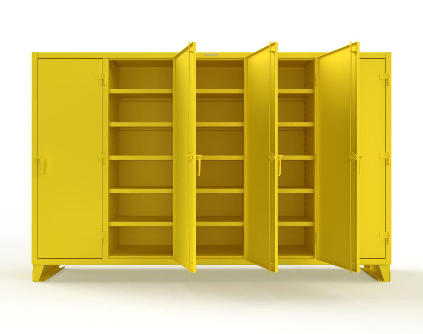 Extreme Duty 12 GA Multi-Shift Cabinet with 25 Shelves - 122 In. W x 24 In. D x 78 In. H - 106-MS-2425-1021