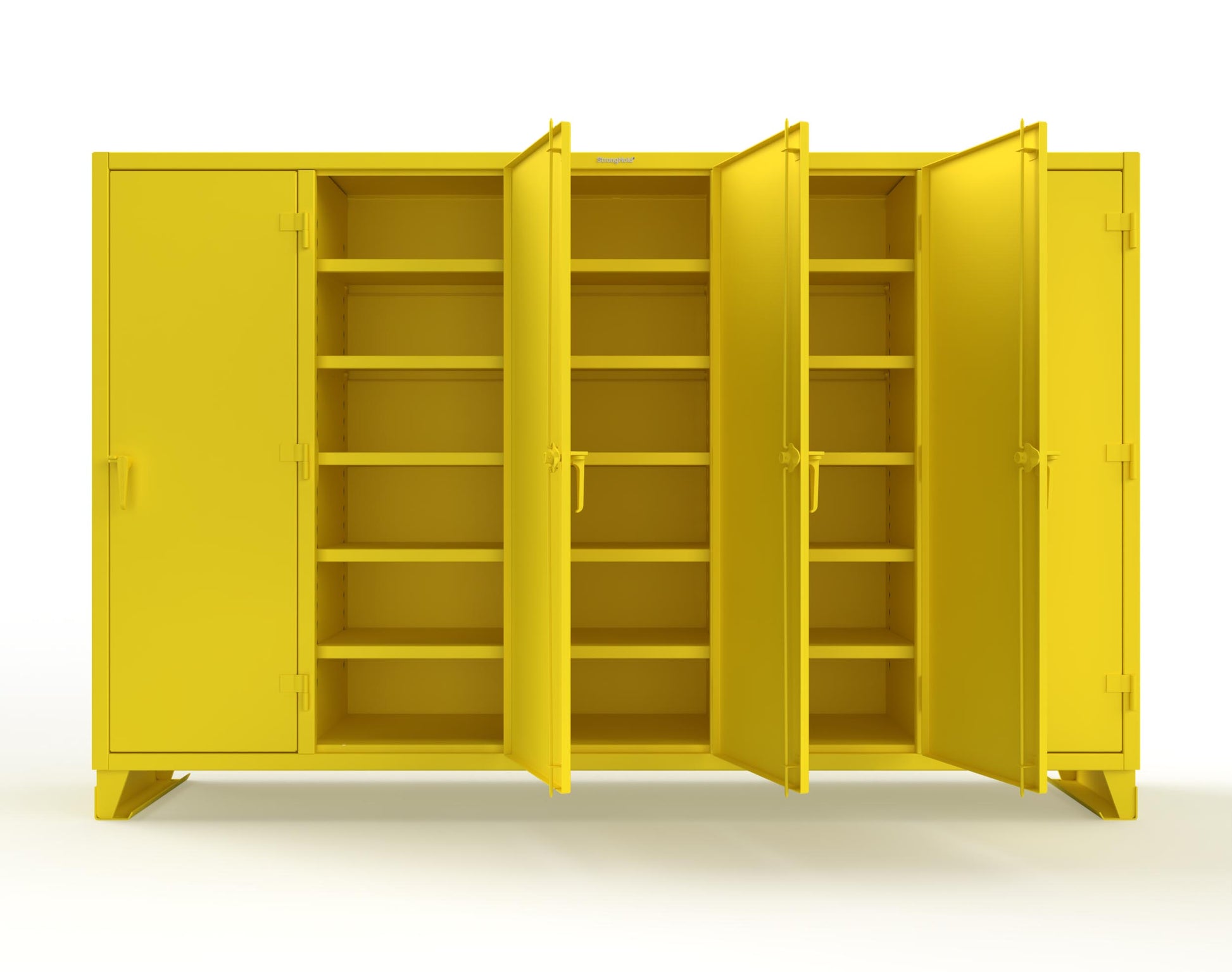 Extreme Duty 12 GA Multi-Shift Cabinet with 25 Shelves - 122 In. W x 24 In. D x 78 In. H - 106-MS-2425-1021