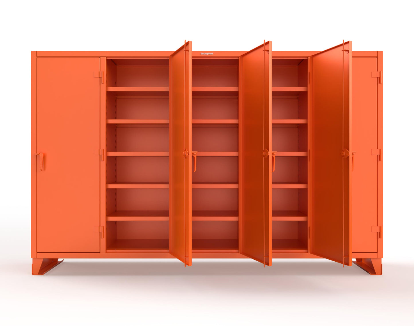 Extreme Duty 12 GA Multi-Shift Cabinet with 25 Shelves - 122 In. W x 24 In. D x 78 In. H - 106-MS-2425-2009