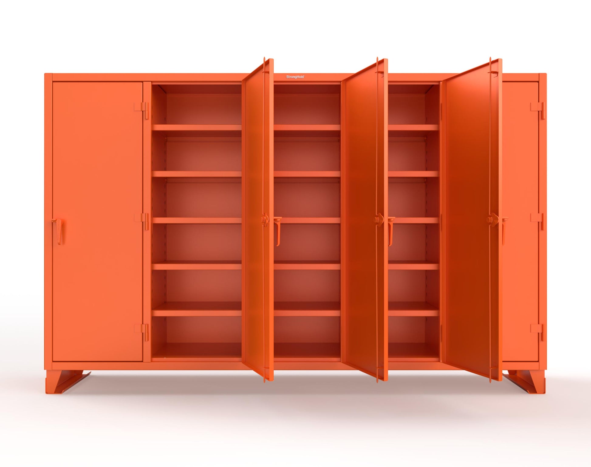 Extreme Duty 12 GA Multi-Shift Cabinet with 25 Shelves - 122 In. W x 24 In. D x 78 In. H - 106-MS-2425-2009