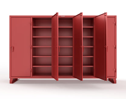 Extreme Duty 12 GA Multi-Shift Cabinet with 25 Shelves - 122 In. W x 24 In. D x 78 In. H - 106-MS-2425-3001