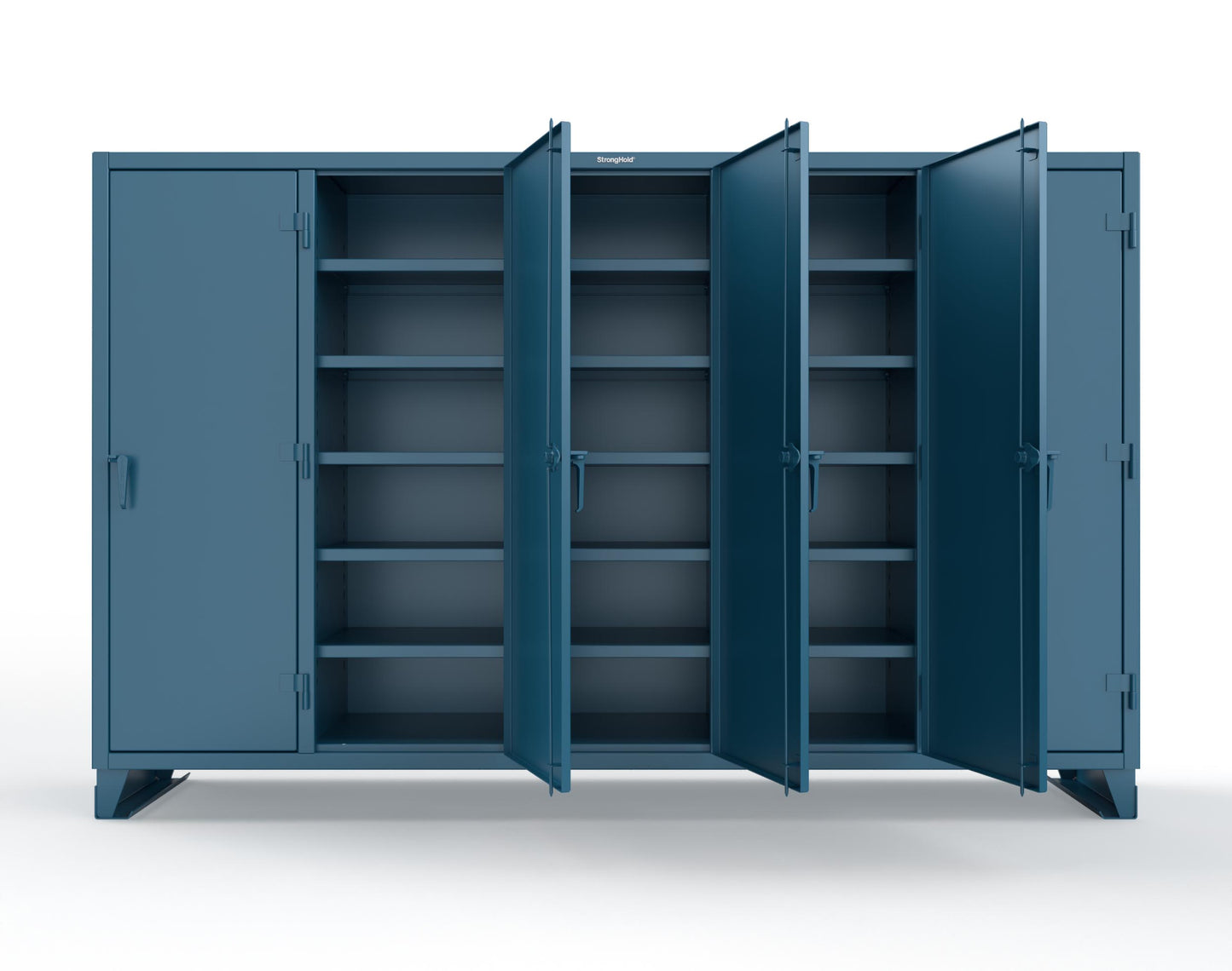 Extreme Duty 12 GA Multi-Shift Cabinet with 25 Shelves - 122 In. W x 24 In. D x 78 In. H - 106-MS-2425-5001