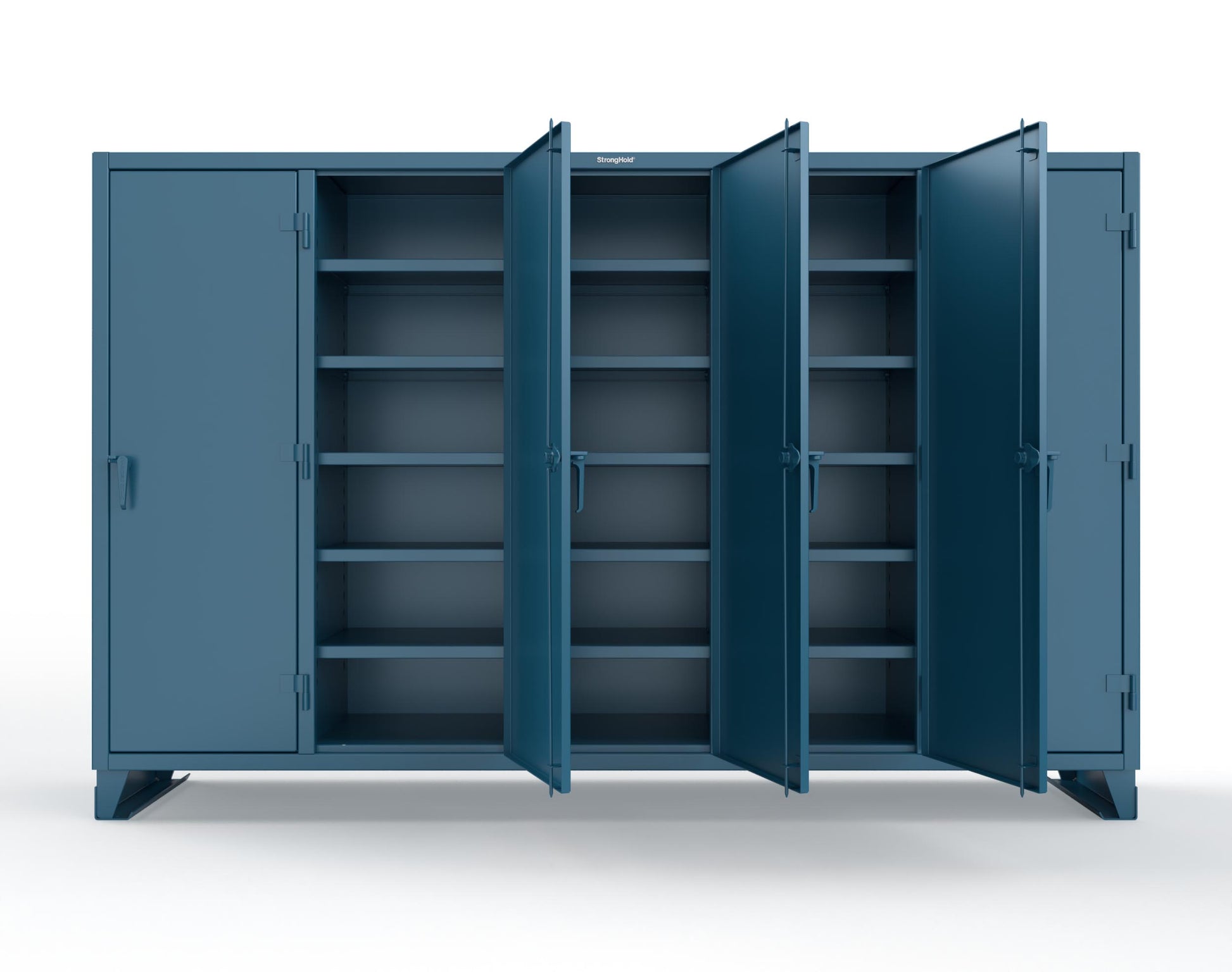 Extreme Duty 12 GA Multi-Shift Cabinet with 25 Shelves - 122 In. W x 24 In. D x 78 In. H - 106-MS-2425-5001