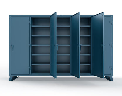 Extreme Duty 12 GA Multi-Shift Cabinet with 25 Shelves - 122 In. W x 24 In. D x 78 In. H - 106-MS-2425-5001