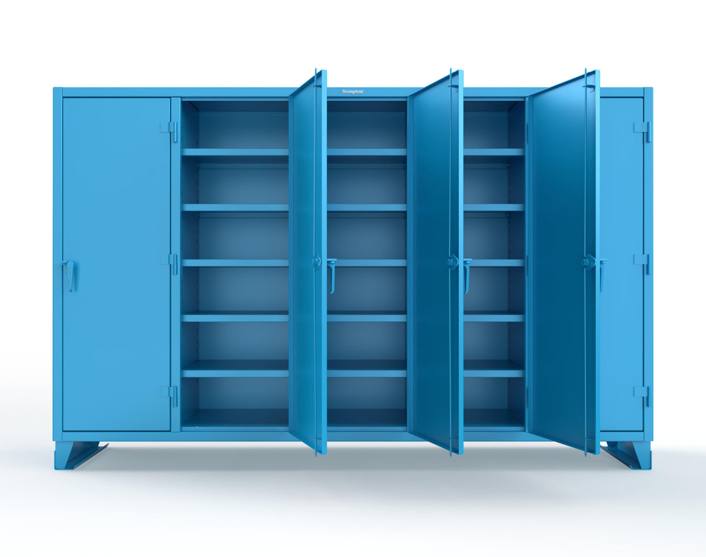 Extreme Duty 12 GA Multi-Shift Cabinet with 25 Shelves - 122 In. W x 24 In. D x 78 In. H - 106-MS-2425-5012