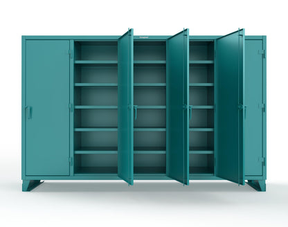 Extreme Duty 12 GA Multi-Shift Cabinet with 25 Shelves - 122 In. W x 24 In. D x 78 In. H - 106-MS-2425-5021