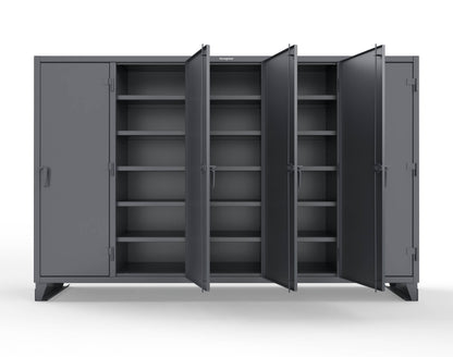 Extreme Duty 12 GA Multi-Shift Cabinet with 25 Shelves - 122 In. W x 24 In. D x 78 In. H - 106-MS-2425-7024