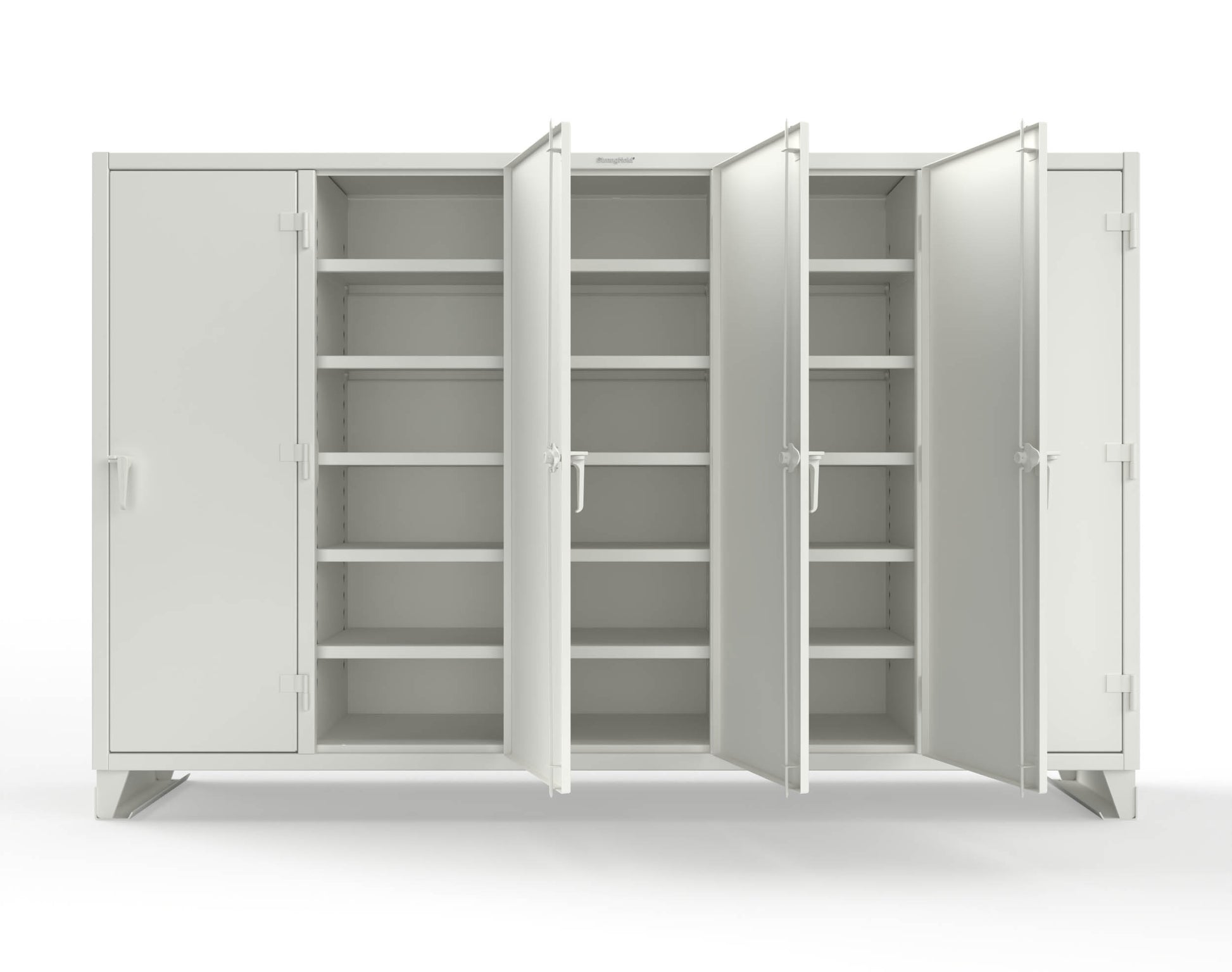 Extreme Duty 12 GA Multi-Shift Cabinet with 25 Shelves - 122 In. W x 24 In. D x 78 In. H - 106-MS-2425-9003