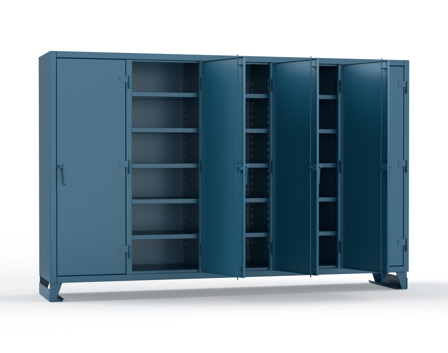 Extreme Duty 12 GA Multi-Shift Cabinet with 25 Shelves - 122 In. W x 24 In. D x 78 In. H - 106-MS-2425-5001