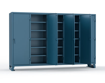 Extreme Duty 12 GA Multi-Shift Cabinet with 25 Shelves - 122 In. W x 24 In. D x 78 In. H - 106-MS-2425-5001