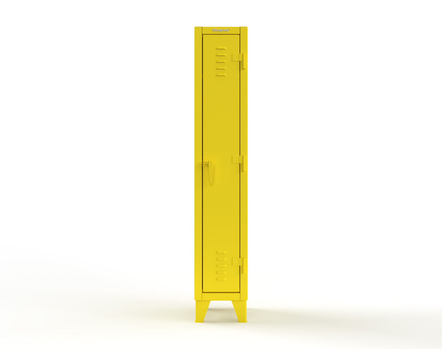 Extreme Duty 12 GA Single-Tier Locker with 1 Compartment, Louvered Doors, Wardrobe Rod - 14 in. W x 18in. D x 78 in. H - 16-18-1TSL-1021