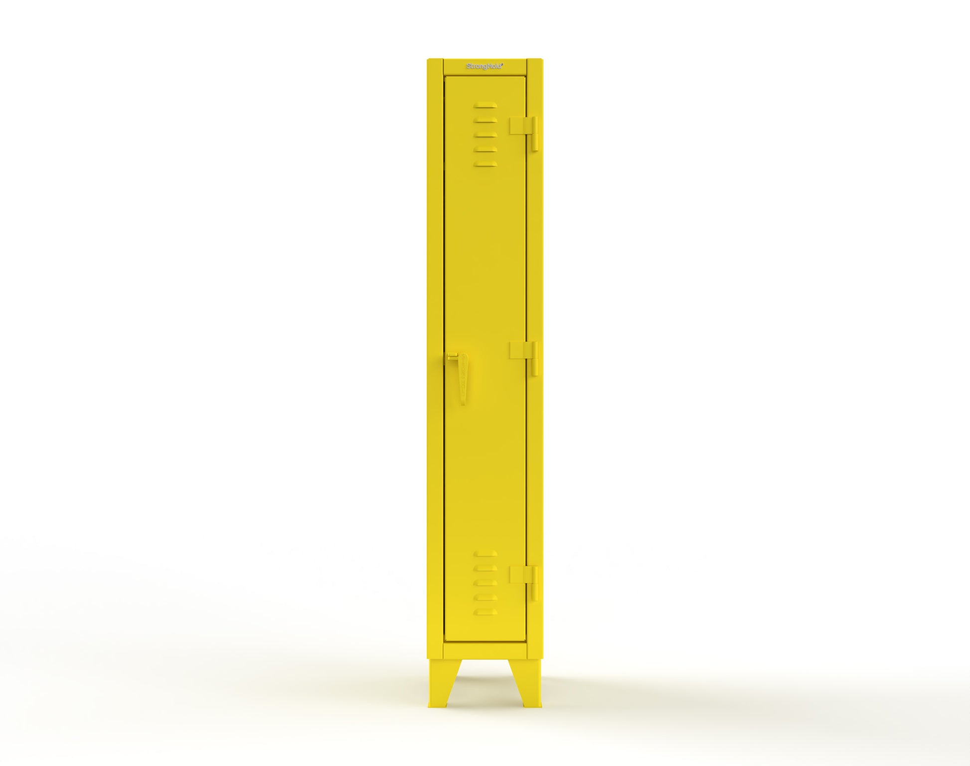 Extreme Duty 12 GA Single-Tier Locker with 1 Compartment, Louvered Doors, Wardrobe Rod - 14 in. W x 18in. D x 78 in. H - 16-18-1TSL-1021
