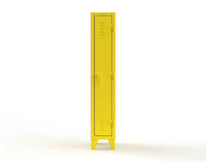 Extreme Duty 12 GA Single-Tier Locker with 1 Compartment, Louvered Doors, Wardrobe Rod - 14 in. W x 18in. D x 78 in. H - 16-18-1TSL-1021