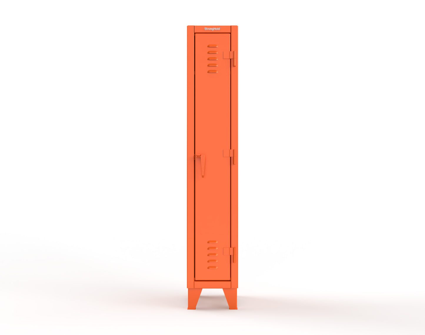 Extreme Duty 12 GA Single-Tier Locker with 1 Compartment, Louvered Doors, Wardrobe Rod - 14 in. W x 18in. D x 78 in. H - 16-18-1TSL-2009