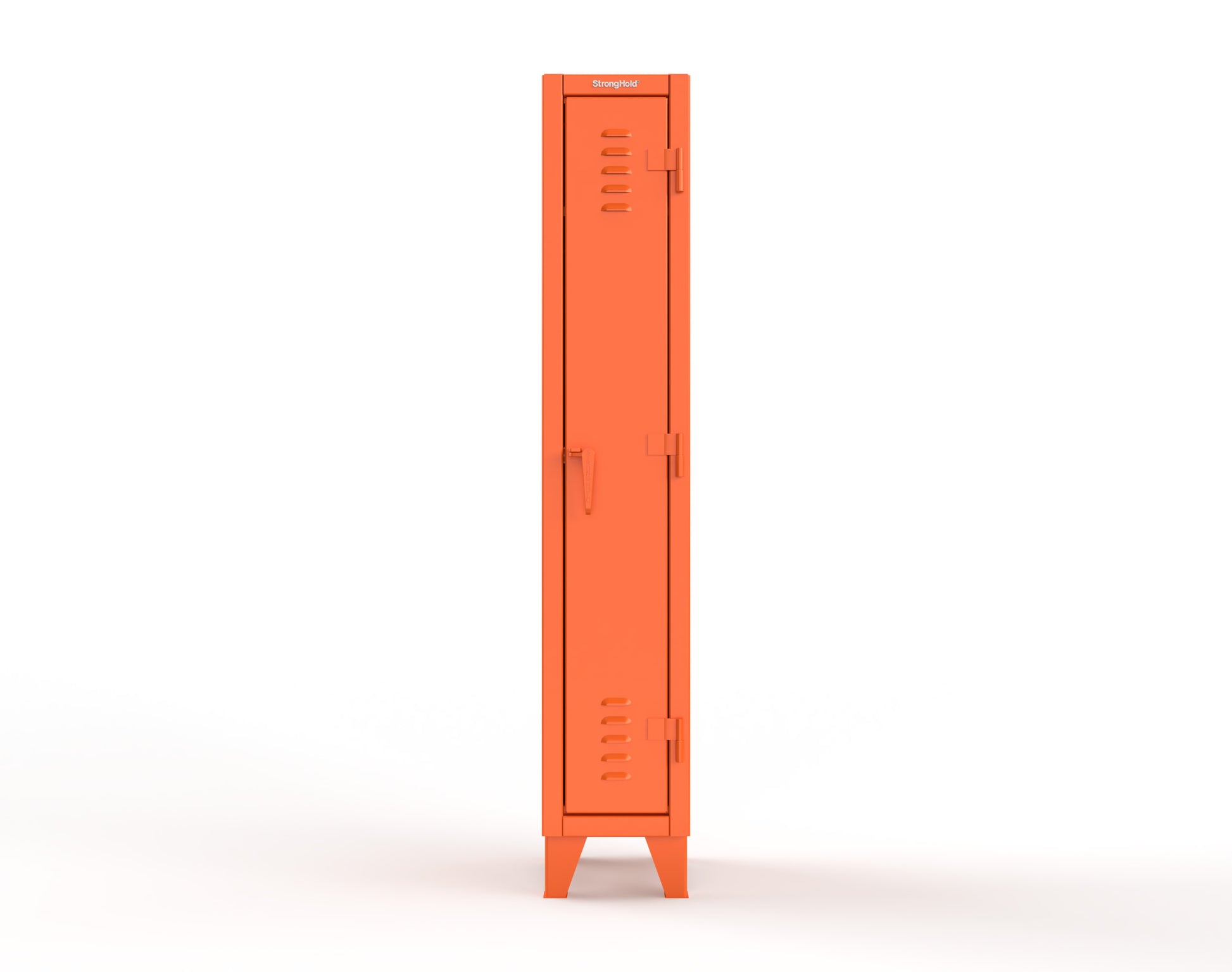 Extreme Duty 12 GA Single-Tier Locker with 1 Compartment, Louvered Doors, Wardrobe Rod - 14 in. W x 18in. D x 78 in. H - 16-18-1TSL-2009