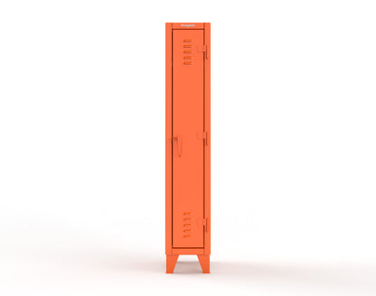 Extreme Duty 12 GA Single-Tier Locker with 1 Compartment, Louvered Doors, Wardrobe Rod - 14 in. W x 18in. D x 78 in. H - 16-18-1TSL-2009