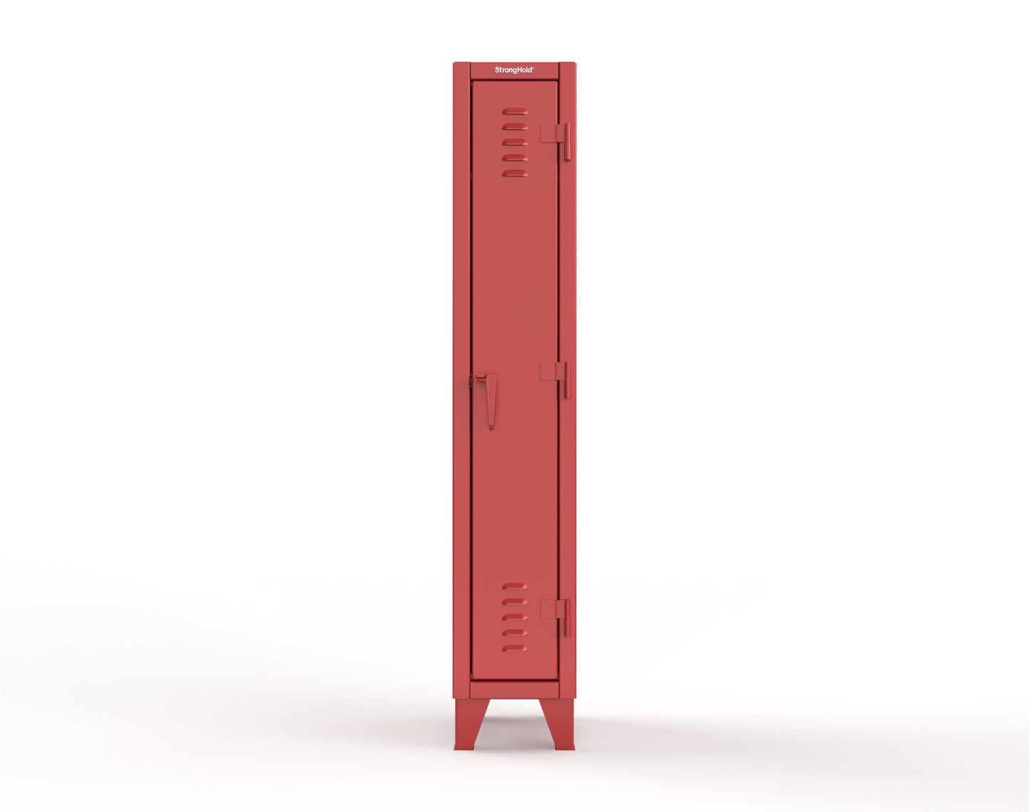 Extreme Duty 12 GA Single-Tier Locker with 1 Compartment, Louvered Doors, Wardrobe Rod - 14 in. W x 18in. D x 78 in. H - 16-18-1TSL-3001