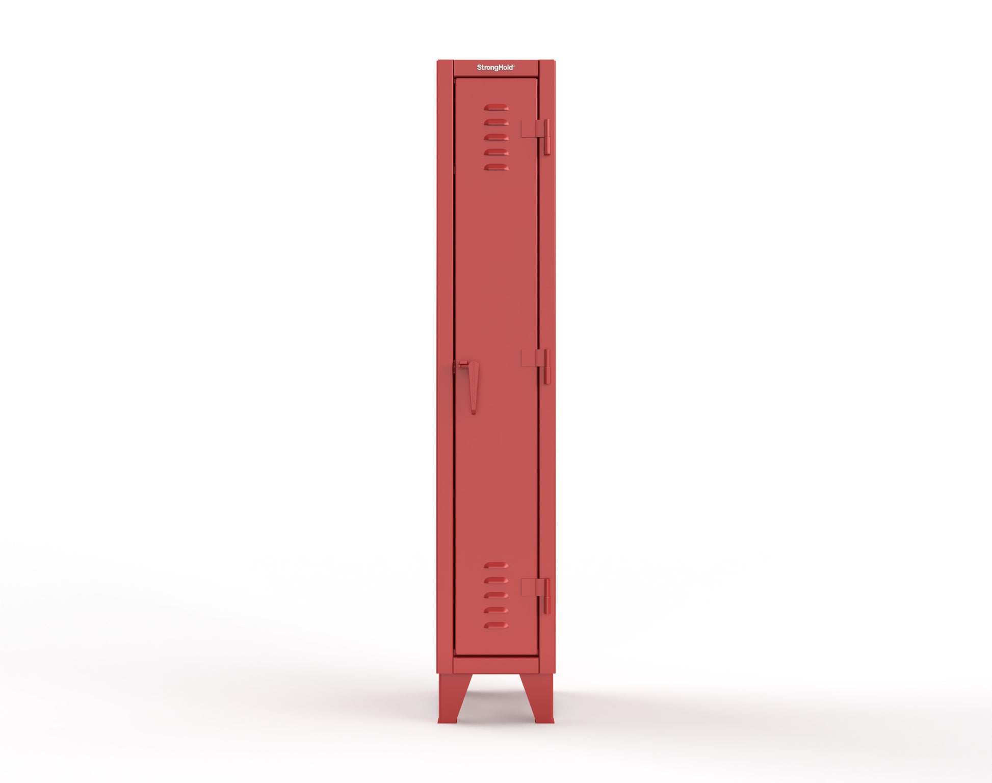 Extreme Duty 12 GA Single-Tier Locker with 1 Compartment, Louvered Doors, Wardrobe Rod - 14 in. W x 18in. D x 78 in. H - 16-18-1TSL-3001