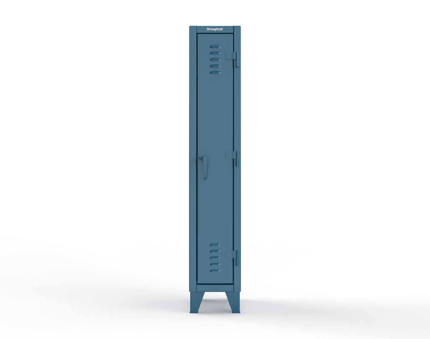 Extreme Duty 12 GA Single-Tier Locker with 1 Compartment, Louvered Doors, Wardrobe Rod - 14 in. W x 18in. D x 78 in. H - 16-18-1TSL-5001