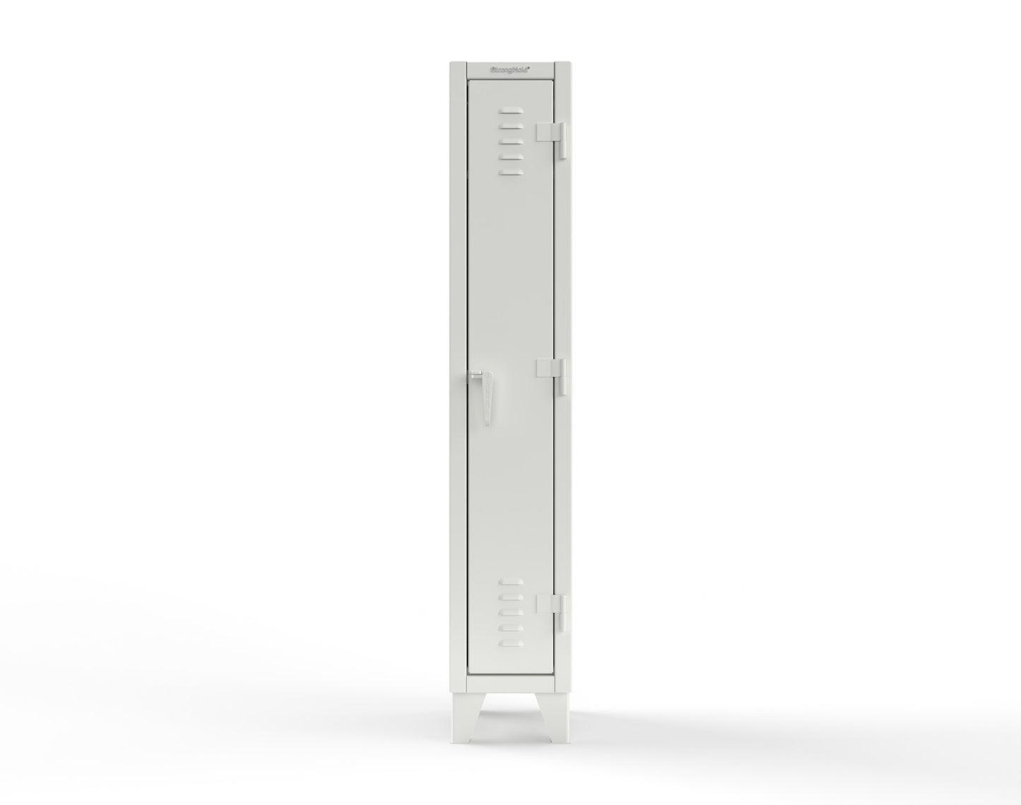 Extreme Duty 12 GA Single-Tier Locker with 1 Compartment, Louvered Doors, Wardrobe Rod - 14 in. W x 18in. D x 78 in. H - 16-18-1TSL-9003