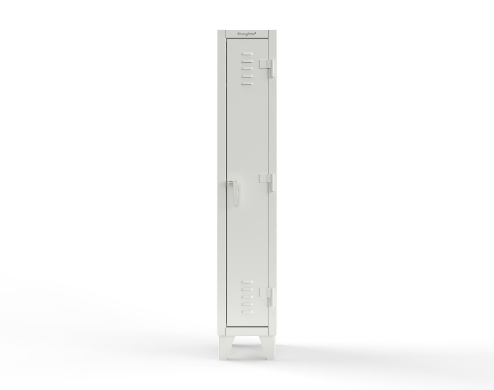 Extreme Duty 12 GA Single-Tier Locker with 1 Compartment, Louvered Doors, Wardrobe Rod - 14 in. W x 18in. D x 78 in. H - 16-18-1TSL-9003