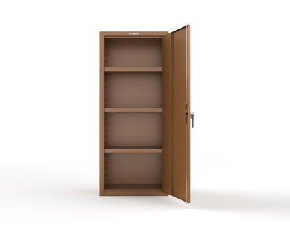 Heavy Duty 18 GA Single-Door Cabinet with 3 Shelves - 30 in. W x 18 in. D x 72 in. H - 2.66-1D-183-P-8008