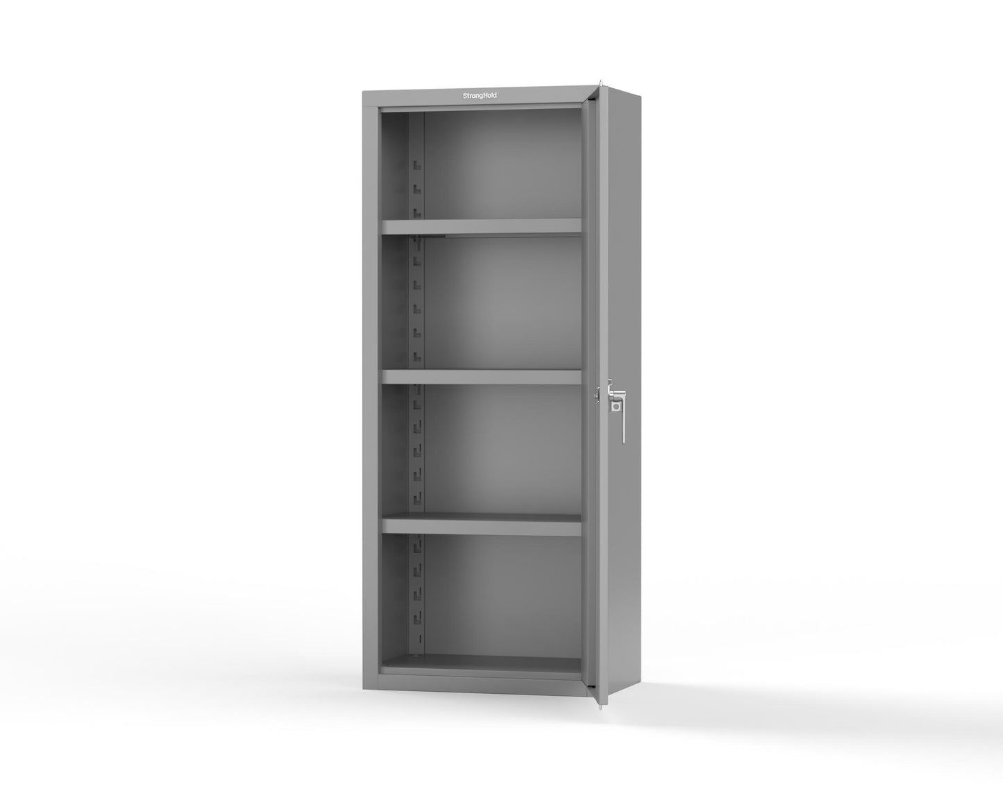 Heavy Duty 18 GA Single-Door Cabinet with 3 Shelves - 30 in. W x 18 in. D x 72 in. H - 2.66-1D-183-P-7037