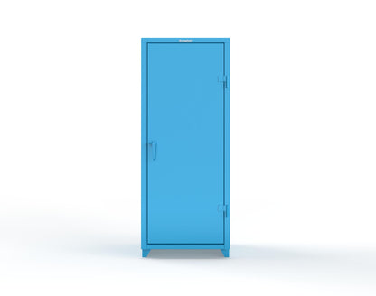 Extra Heavy Duty 14 GA Single Door Cabinet with 3 Shelves - 30 in. W x 24 in. D x 75 in. H - 2.66-1D-243-L-5012