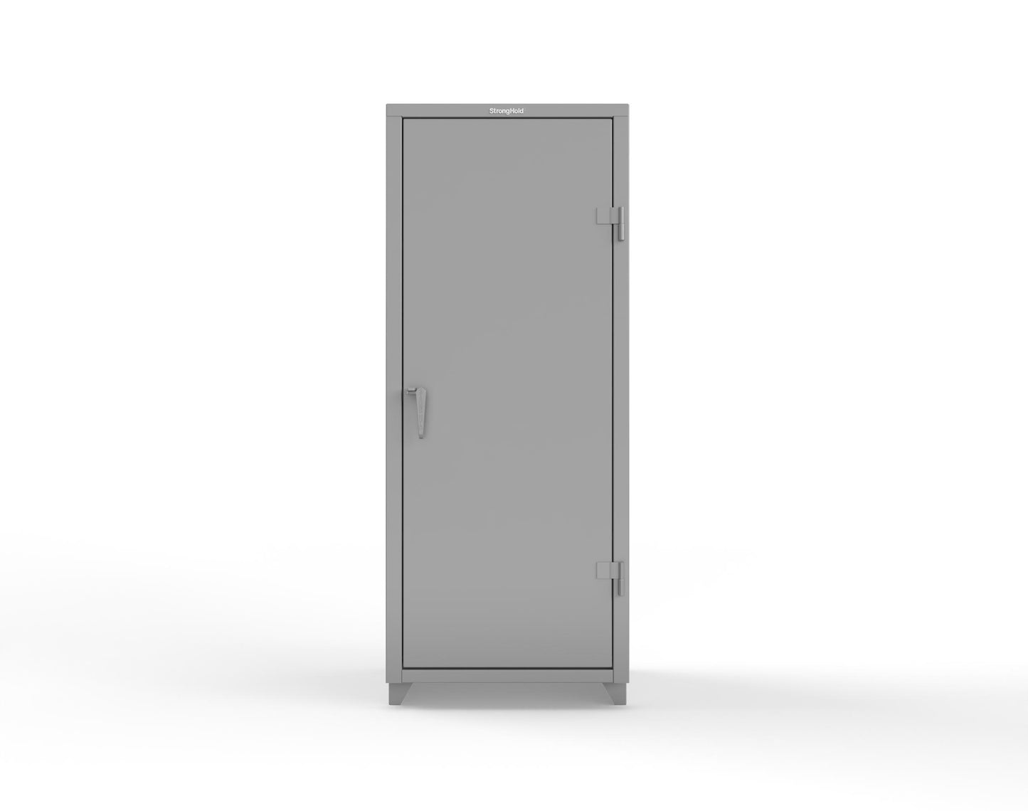 Extra Heavy Duty 14 GA Single Door Cabinet with 3 Shelves - 30 in. W x 24 in. D x 75 in. H - 2.66-1D-243-L-7037