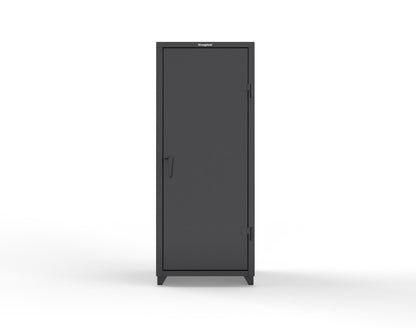 Extra Heavy Duty 14 GA Single Door Cabinet with 3 Shelves - 30 in. W x 24 in. D x 75 in. H - 2.66-1D-243-L-9005