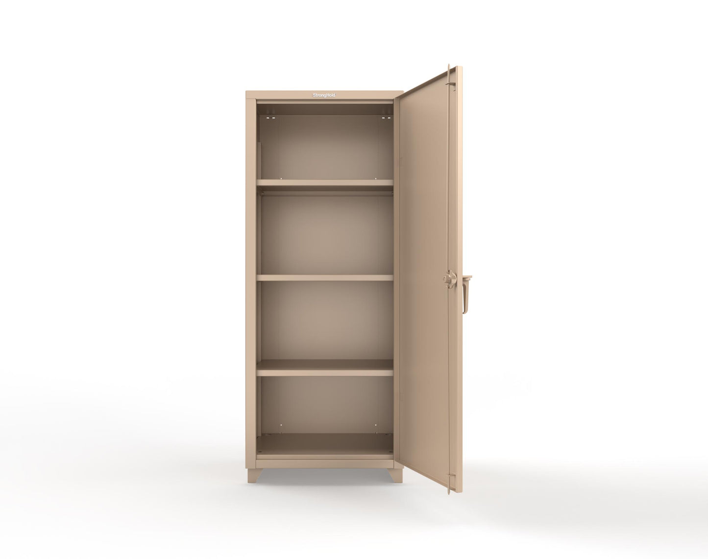 Extra Heavy Duty 14 GA Single Door Cabinet with 3 Shelves - 30 in. W x 24 in. D x 75 in. H - 2.66-1D-243-L-1019
