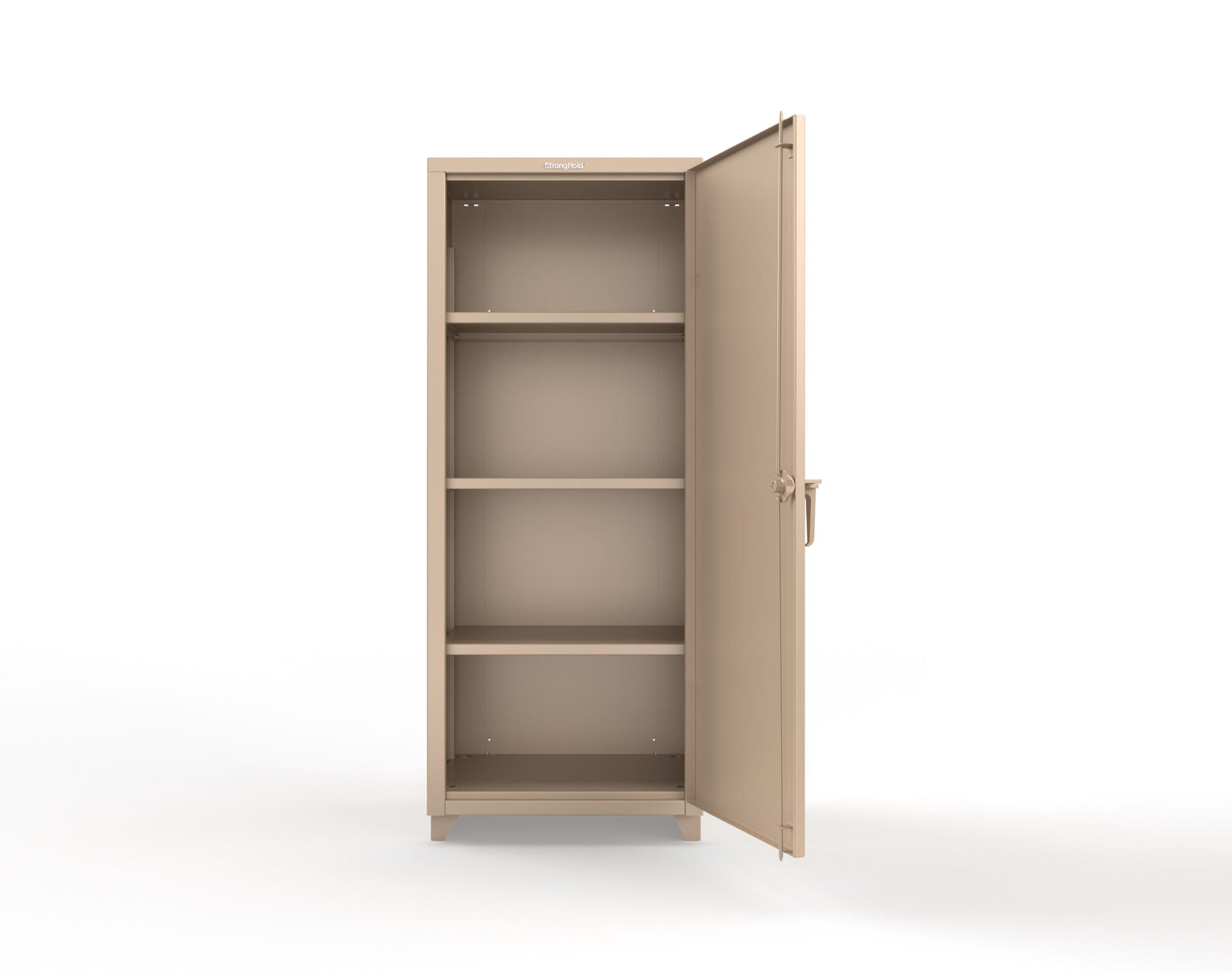 Extra Heavy Duty 14 GA Single Door Cabinet with 3 Shelves - 30 in. W x 24 in. D x 75 in. H - 2.66-1D-243-L-1019