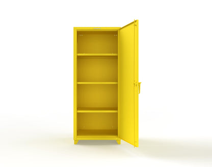 Extra Heavy Duty 14 GA Single Door Cabinet with 3 Shelves - 30 in. W x 24 in. D x 75 in. H - 2.66-1D-243-L-1021