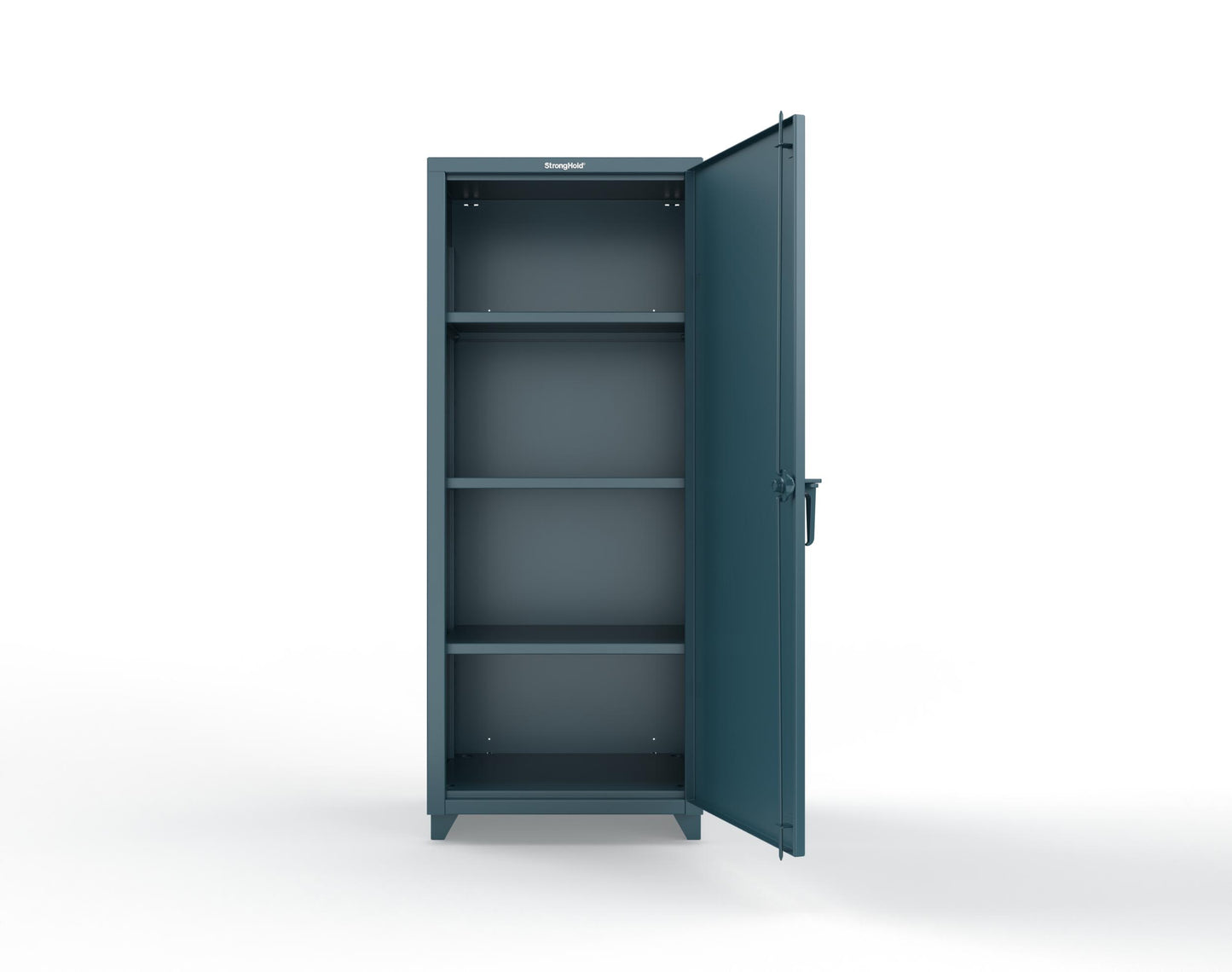 Extra Heavy Duty 14 GA Single Door Cabinet with 3 Shelves - 30 in. W x 24 in. D x 75 in. H - 2.66-1D-243-L-5001