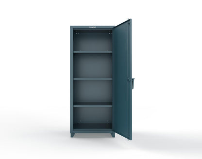 Extra Heavy Duty 14 GA Single Door Cabinet with 3 Shelves - 30 in. W x 24 in. D x 75 in. H - 2.66-1D-243-L-5001