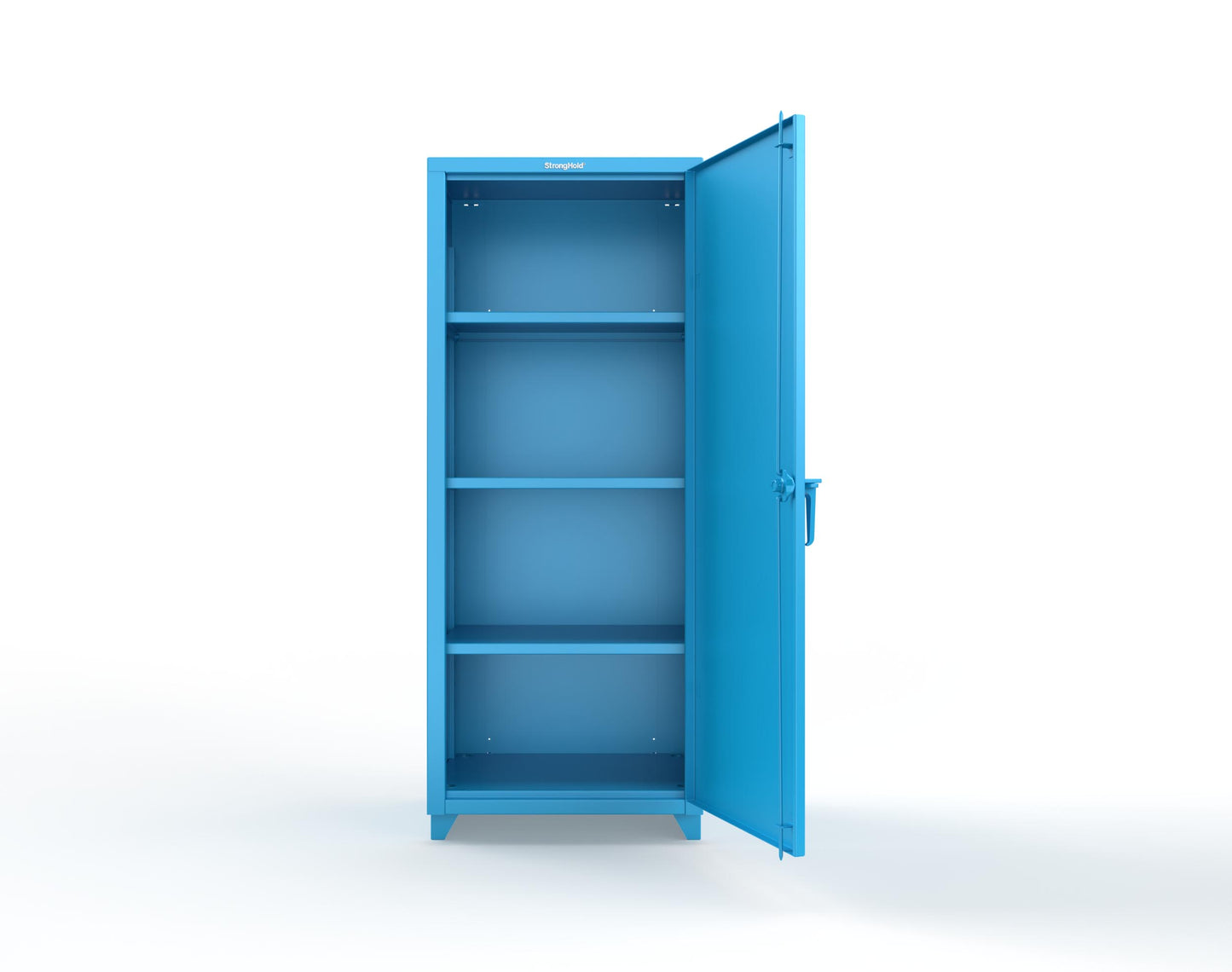 Extra Heavy Duty 14 GA Single Door Cabinet with 3 Shelves - 30 in. W x 24 in. D x 75 in. H - 2.66-1D-243-L-5012