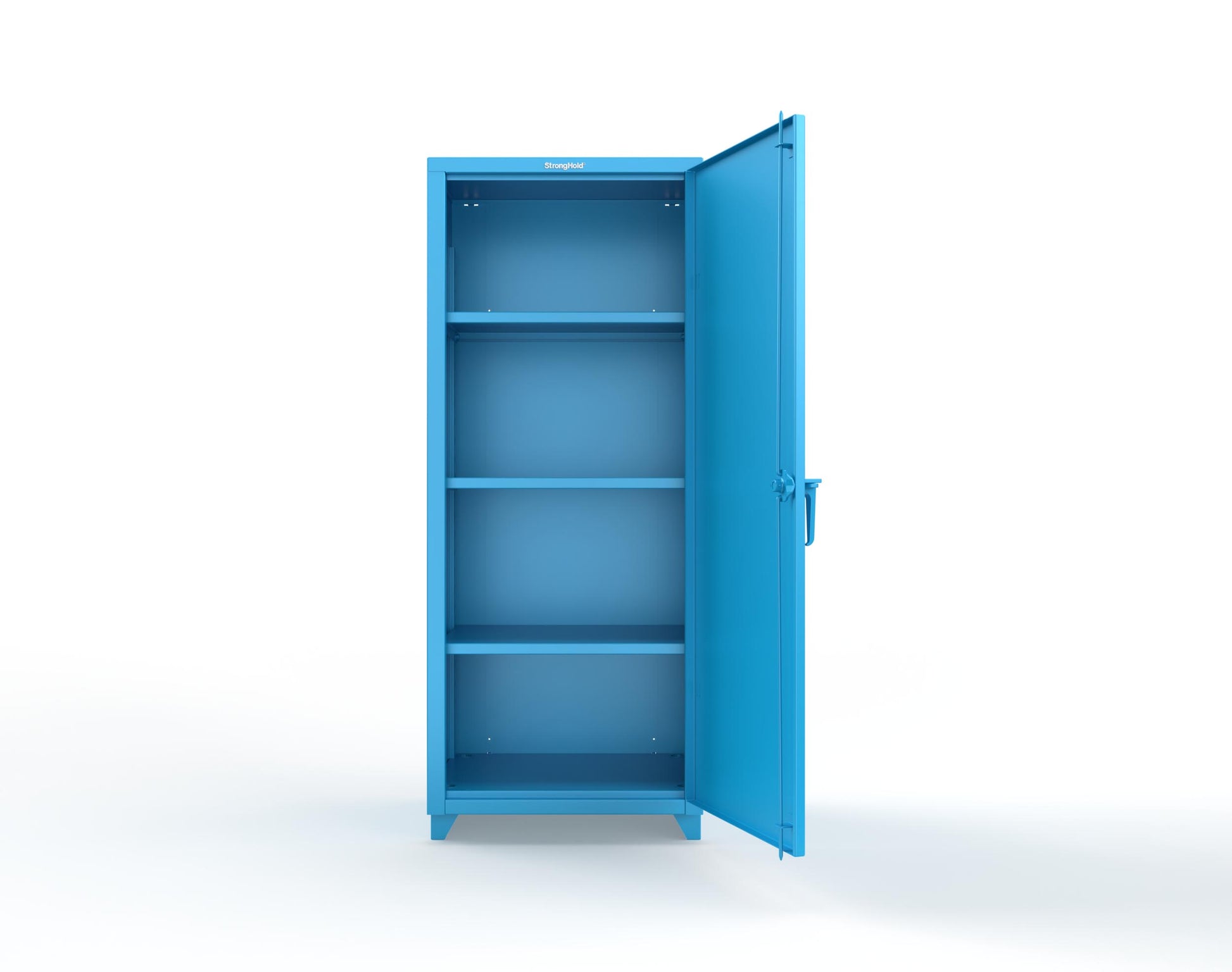 Extra Heavy Duty 14 GA Single Door Cabinet with 3 Shelves - 30 in. W x 24 in. D x 75 in. H - 2.66-1D-243-L-5012