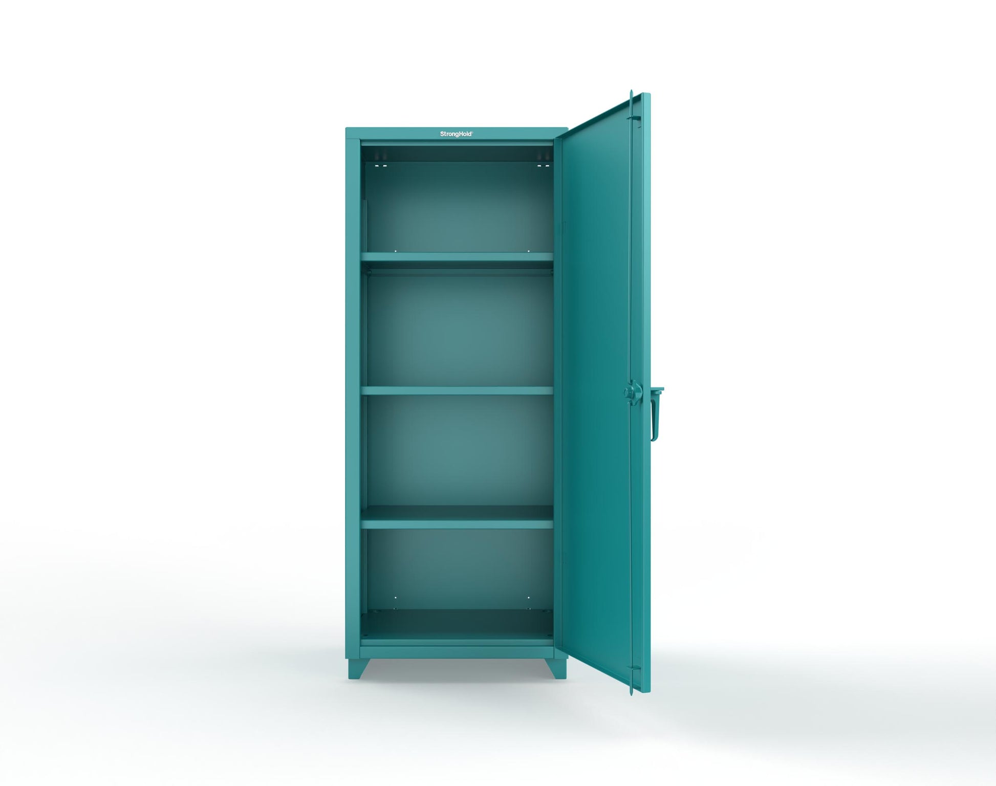 Extra Heavy Duty 14 GA Single Door Cabinet with 3 Shelves - 30 in. W x 24 in. D x 75 in. H - 2.66-1D-243-L-5021