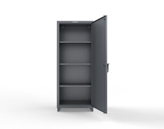 Extra Heavy Duty 14 GA Single Door Cabinet with 3 Shelves - 30 in. W x 24 in. D x 75 in. H - 2.66-1D-243-L-7024