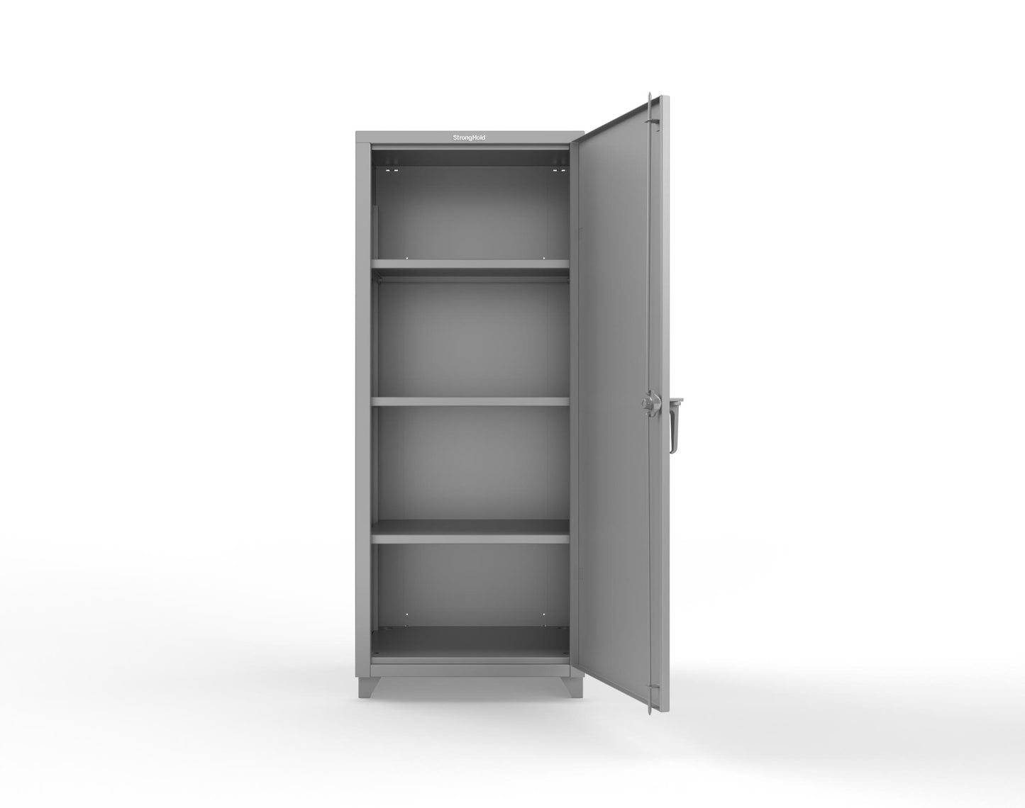 Extra Heavy Duty 14 GA Single Door Cabinet with 3 Shelves - 30 in. W x 24 in. D x 75 in. H - 2.66-1D-243-L-7037