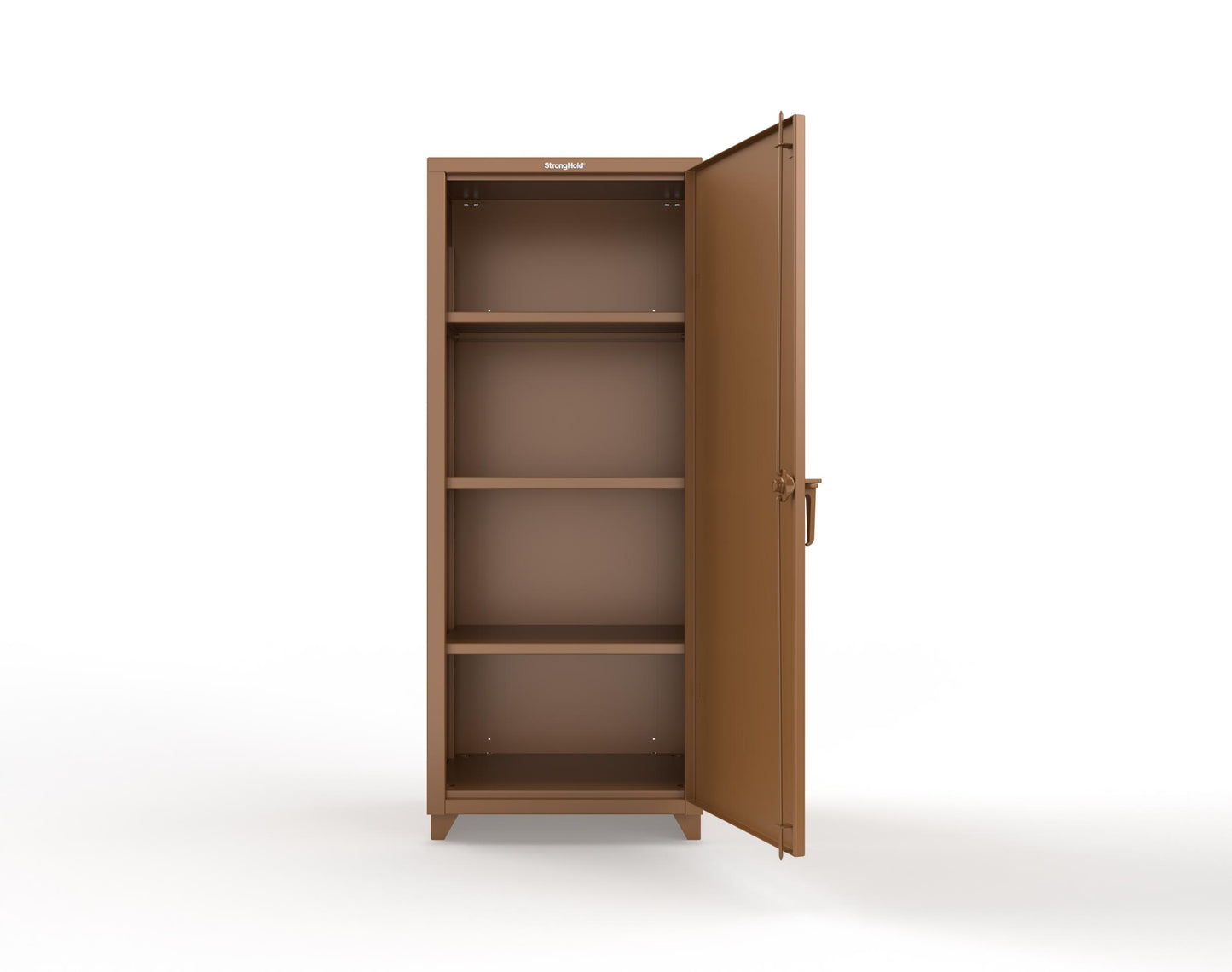 Extra Heavy Duty 14 GA Single Door Cabinet with 3 Shelves - 30 in. W x 24 in. D x 75 in. H - 2.66-1D-243-L-8008