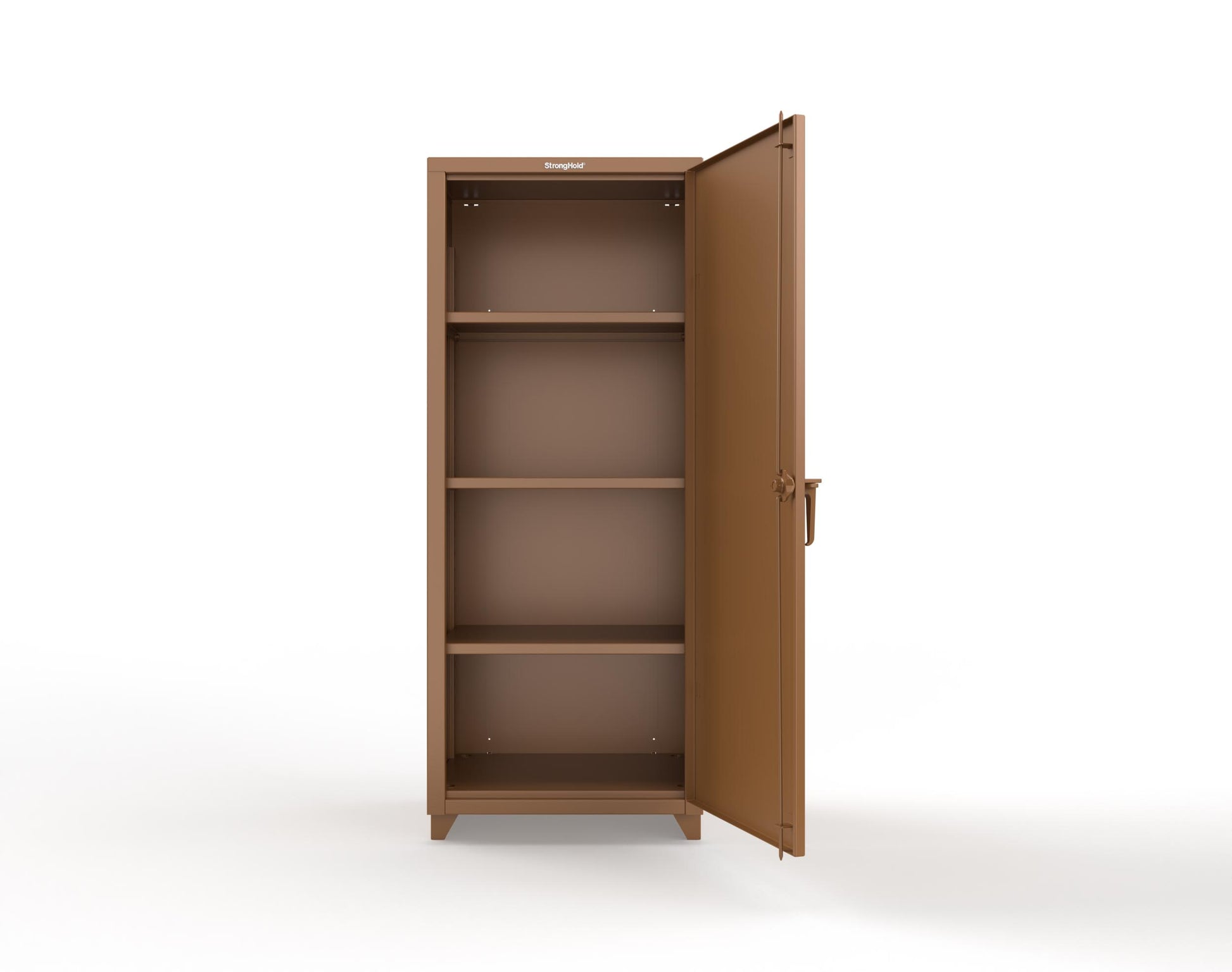 Extra Heavy Duty 14 GA Single Door Cabinet with 3 Shelves - 30 in. W x 24 in. D x 75 in. H - 2.66-1D-243-L-8008