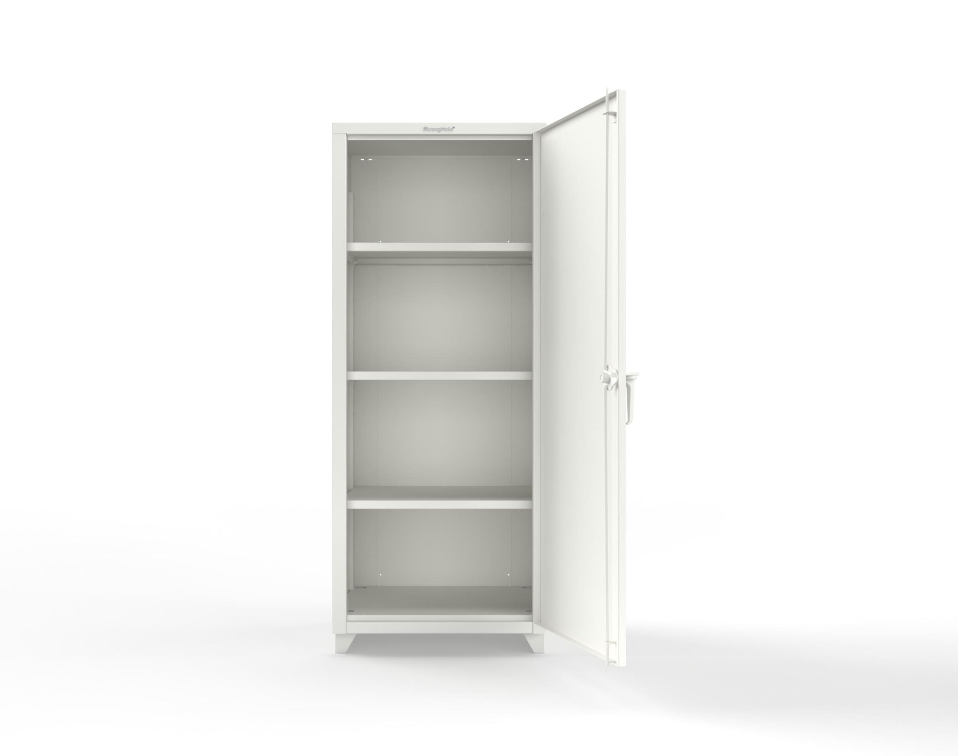 Extra Heavy Duty 14 GA Single Door Cabinet with 3 Shelves - 30 in. W x 24 in. D x 75 in. H - 2.66-1D-243-L-9003