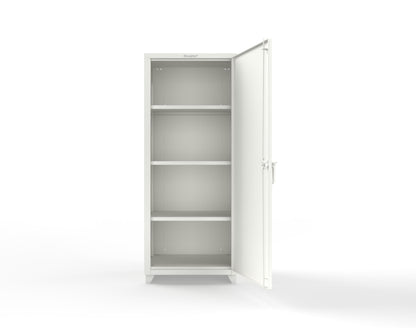 Extra Heavy Duty 14 GA Single Door Cabinet with 3 Shelves - 30 in. W x 24 in. D x 75 in. H - 2.66-1D-243-L-9003