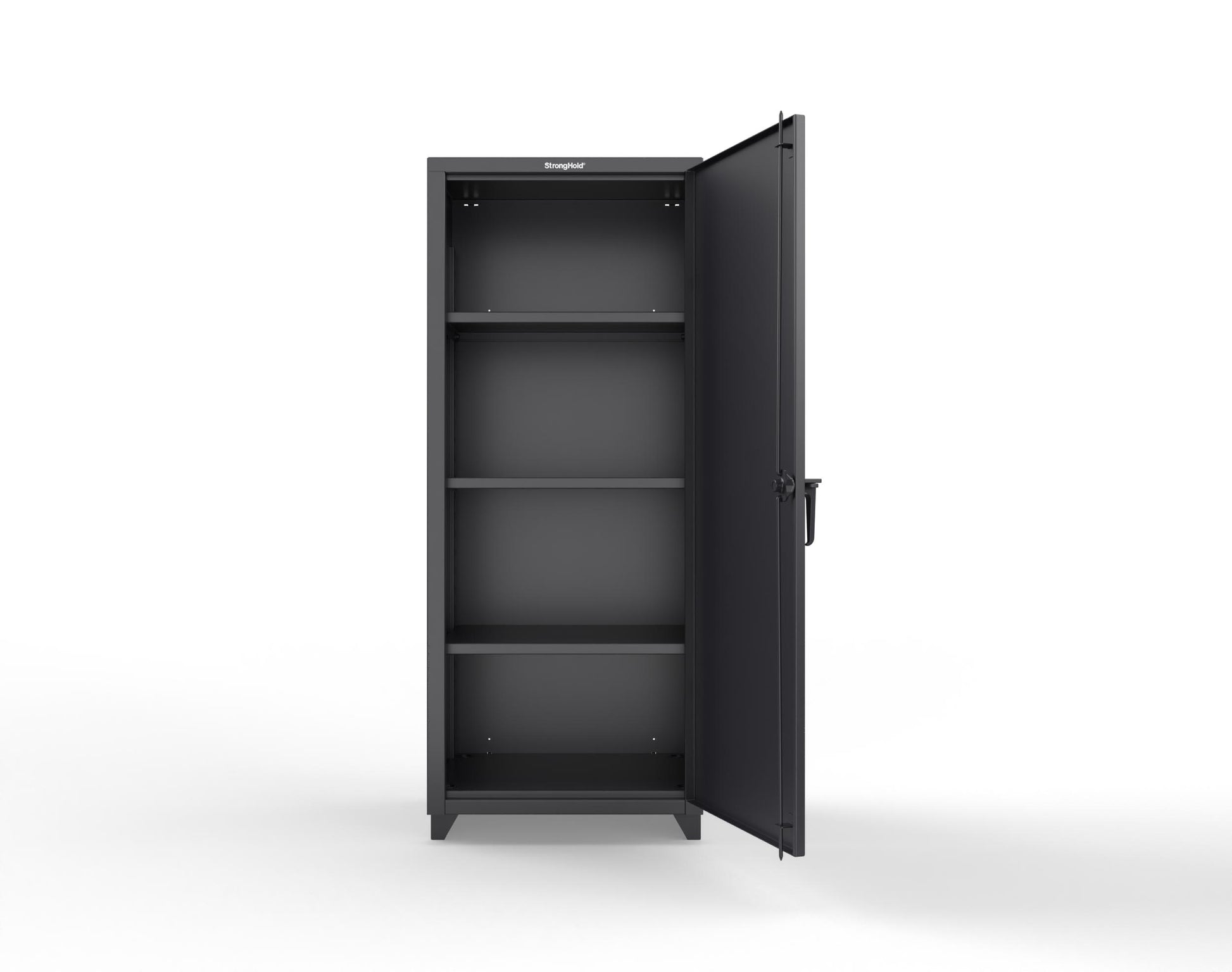 Extra Heavy Duty 14 GA Single Door Cabinet with 3 Shelves - 30 in. W x 24 in. D x 75 in. H - 2.66-1D-243-L-9005