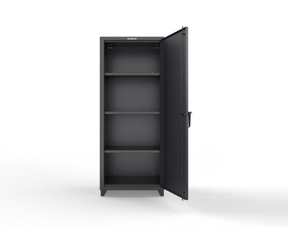 Extra Heavy Duty 14 GA Single Door Cabinet with 3 Shelves - 30 in. W x 24 in. D x 75 in. H - 2.66-1D-243-L-9005