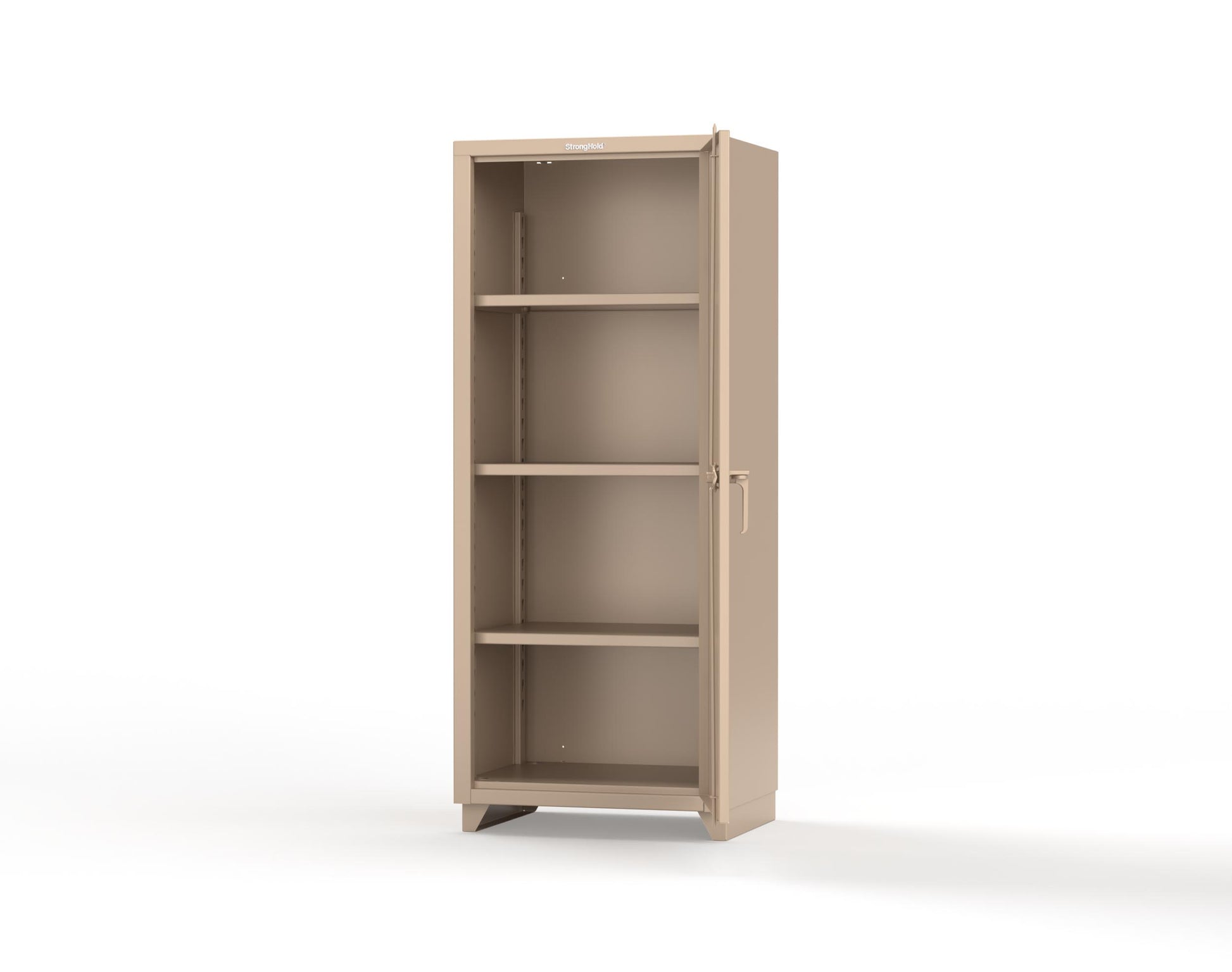 Extra Heavy Duty 14 GA Single Door Cabinet with 3 Shelves - 30 in. W x 24 in. D x 75 in. H - 2.66-1D-243-L-1019