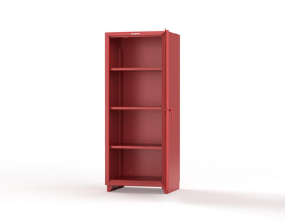 Extra Heavy Duty 14 GA Single Door Cabinet with 3 Shelves - 30 in. W x 24 in. D x 75 in. H - 2.66-1D-243-L-3001
